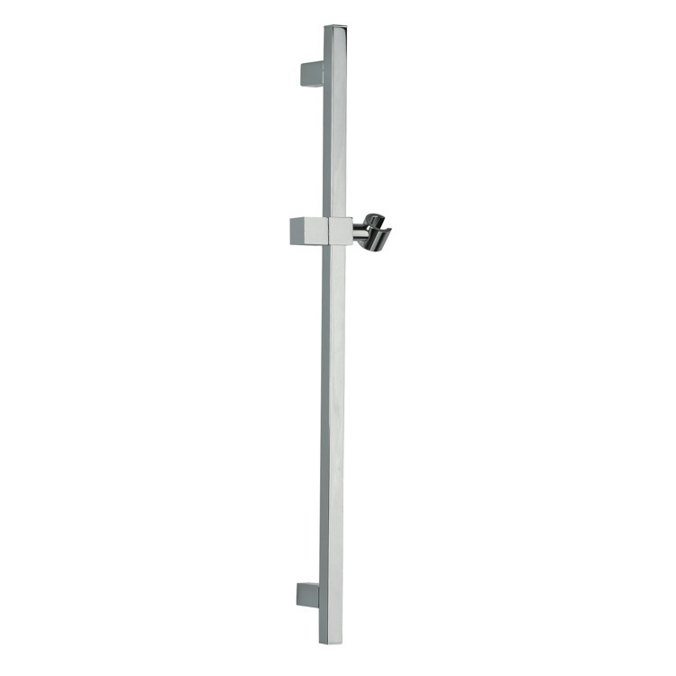 Shower Slidebar, Remer 317S-CR, Squared 28 Inch Sliding Rail Available in 8 Finishes